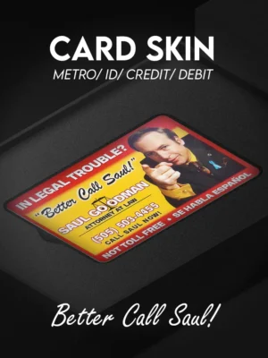 Custom aesthetic card skin designed for credit cards, debit cards, metro cards, and ID cards, featuring a premium finish and durable vinyl material that protects against scratches and wear while adding a stylish, minimalist and expressive look to everyday essentials.