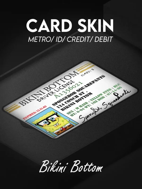 Custom aesthetic card skin designed for credit cards, debit cards, metro cards, and ID cards, featuring a premium finish and durable vinyl material that protects against scratches and wear while adding a stylish, minimalist and expressive look to everyday essentials.