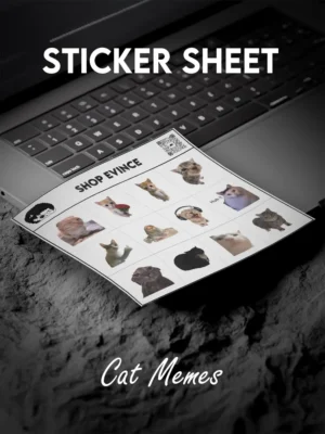 Premium waterproof sticker sheet featuring high-quality, scratch-resistant vinyl stickers designed for long-lasting use, with strong adhesion and a clean no-residue removal, perfect for decorating laptops, phone cases, notebooks, bottles and other everyday surfaces while maintaining vibrant colors and a smooth finish.