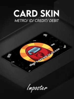Custom aesthetic card skin designed for credit cards, debit cards, metro cards, and ID cards, featuring a premium finish and durable vinyl material that protects against scratches and wear while adding a stylish, minimalist and expressive look to everyday essentials.