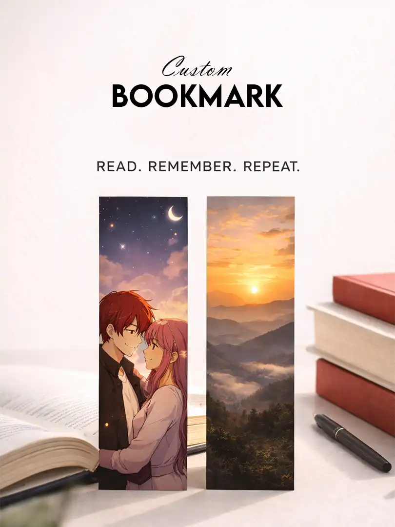 Custom printed bookmarks by Shop Evince personalized aesthetic bookmarks for novels, journals and gifting
