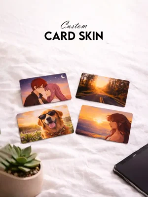 Custom debit and credit card skin stickers by Shop Evince scratch resistant aesthetic card covers