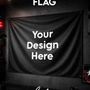 Custom fabric wall flags by Shop Evince personalized anime and aesthetic room decor banners