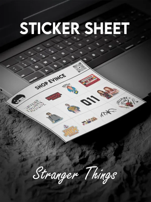 Premium waterproof sticker sheet featuring high-quality, scratch-resistant vinyl stickers designed for long-lasting use, with strong adhesion and a clean no-residue removal, perfect for decorating laptops, phone cases, notebooks, bottles and other everyday surfaces while maintaining vibrant colors and a smooth finish.