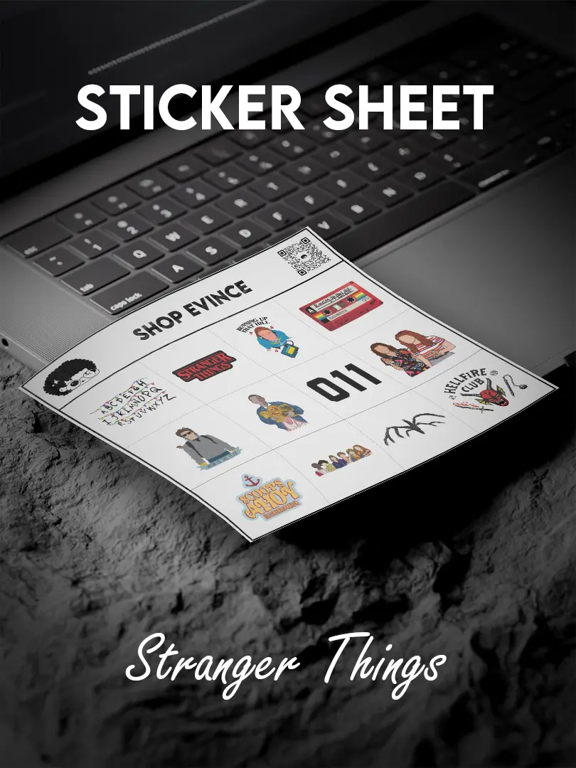 Premium waterproof sticker sheet featuring high-quality, scratch-resistant vinyl stickers designed for long-lasting use, with strong adhesion and a clean no-residue removal, perfect for decorating laptops, phone cases, notebooks, bottles and other everyday surfaces while maintaining vibrant colors and a smooth finish.