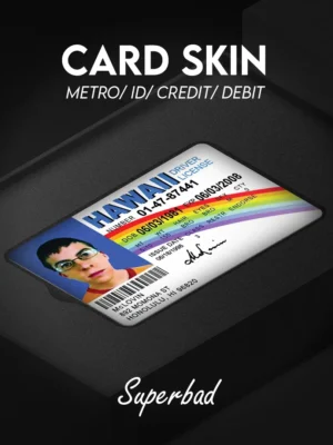 Custom aesthetic card skin designed for credit cards, debit cards, metro cards, and ID cards, featuring a premium finish and durable vinyl material that protects against scratches and wear while adding a stylish, minimalist and expressive look to everyday essentials.