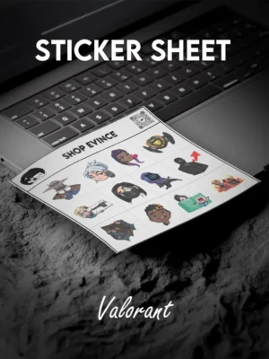 Premium waterproof sticker sheet featuring high-quality, scratch-resistant vinyl stickers designed for long-lasting use, with strong adhesion and a clean no-residue removal, perfect for decorating laptops, phone cases, notebooks, bottles and other everyday surfaces while maintaining vibrant colors and a smooth finish.